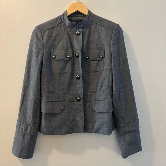 VTG Express Design Studio Military Inspired Utilitycore Jacket Gray Size 4 - Picture 3 of 11